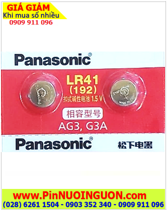 Panasonic LR41 AG3 192, Pin cúc áo 1.5v alkaline Panasonic LR41 AG3 192 chính hãng